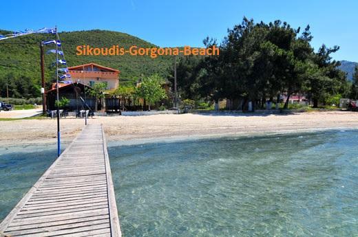 Sikoudis Gorgona Beach Skala Rachoni  Exteriör bild